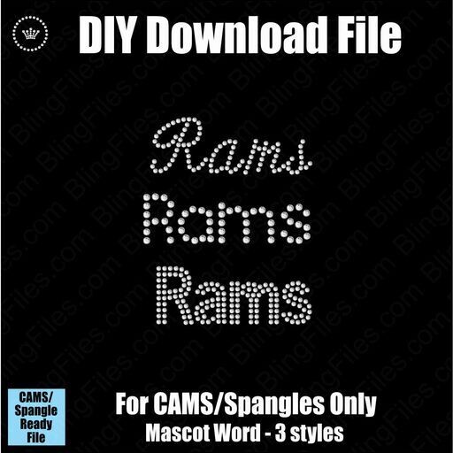 Rams Mascot Words Trio DSG Download File - CAMS/ProSpangle
