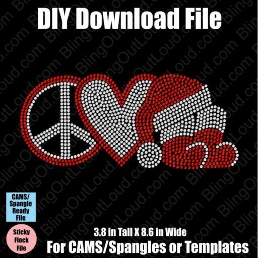 Peace Love Santa Boots Christmas Download File - CAMS/ProSpangle/Templates