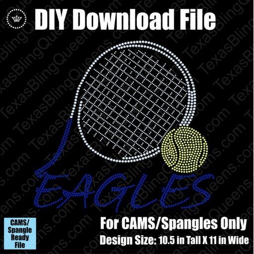 Tennis Racket School Sports with Bonus Names Download File - CAMS/ProSpangle
