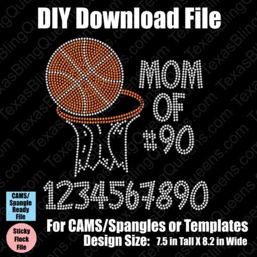 Basketball Mom of Number Download File - CAMS/ProSpangle or Templates