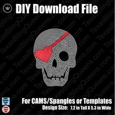 Valentine Skull Heart Patch Download File Multi-Dec- CAMS/ProSpangle
