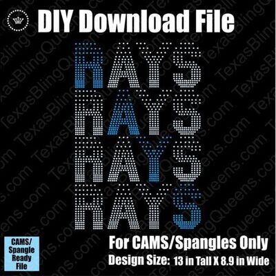 Rays Word Stack Mascot Download File - CAMS/ProSpangle