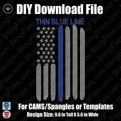 ​Thin Blue Line Flag Vertical Back The Blue 2 Styles - First Responders - CAMS/ProSpangle or Templates​