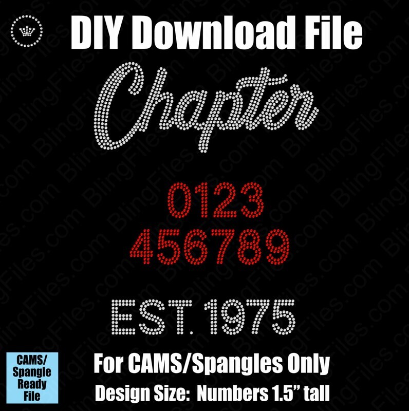 Chapter Birthday with Established Year Numbers Download File - DSG for CAMS/ProSpangle/Elite