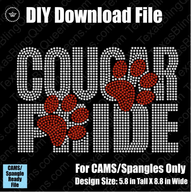 Cougar Pride Mascot Download File - DSG for CAMS/ProSpangle/Elite