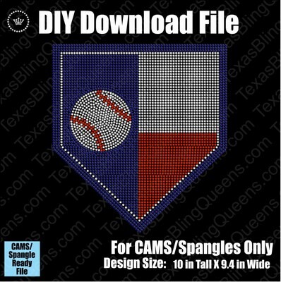Texas Flag Baseball DSG Download File - CAMS/ProSpangle