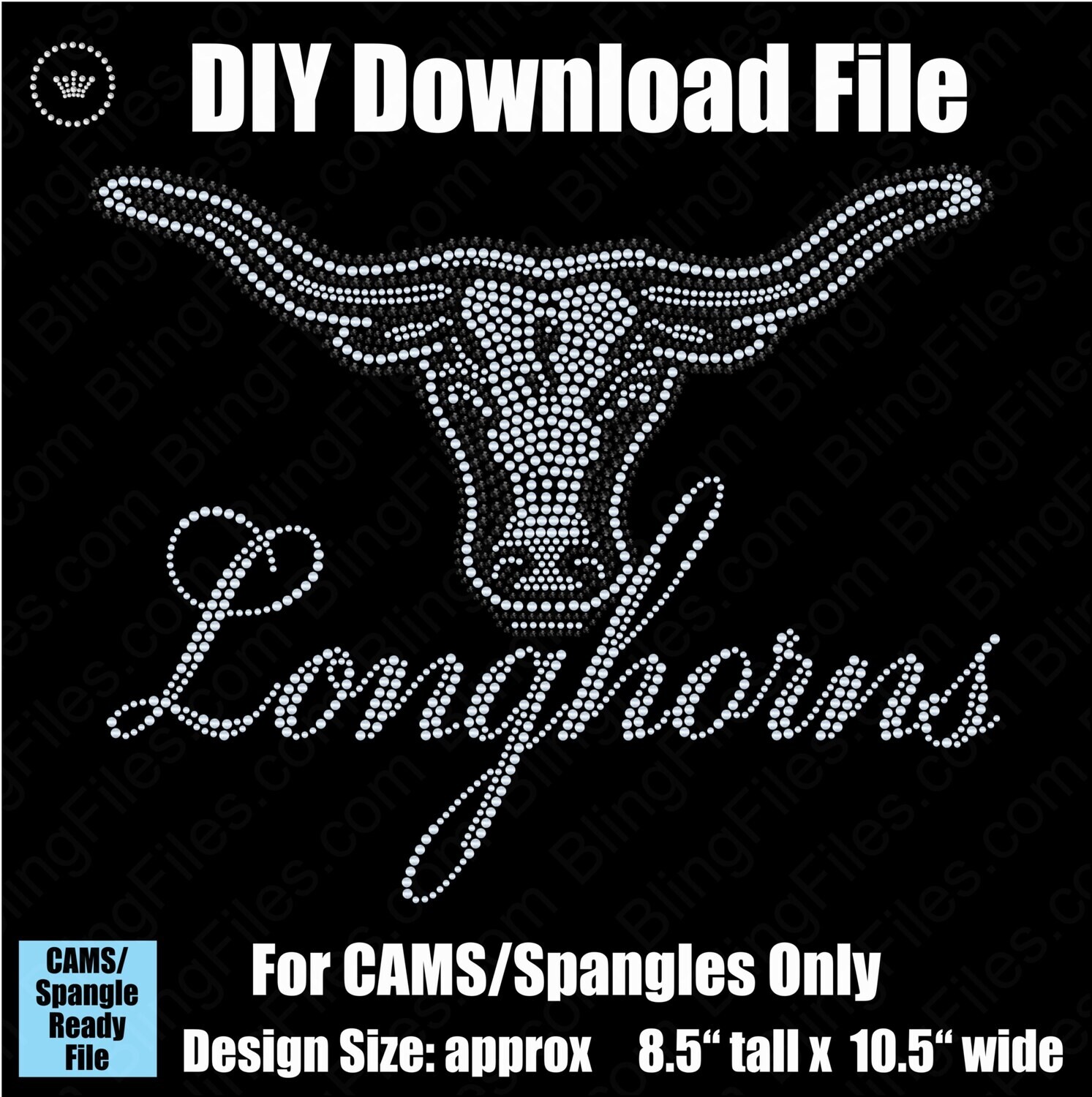 Longhorns with script word School Mascot Download File - CAMS/ProSpangle