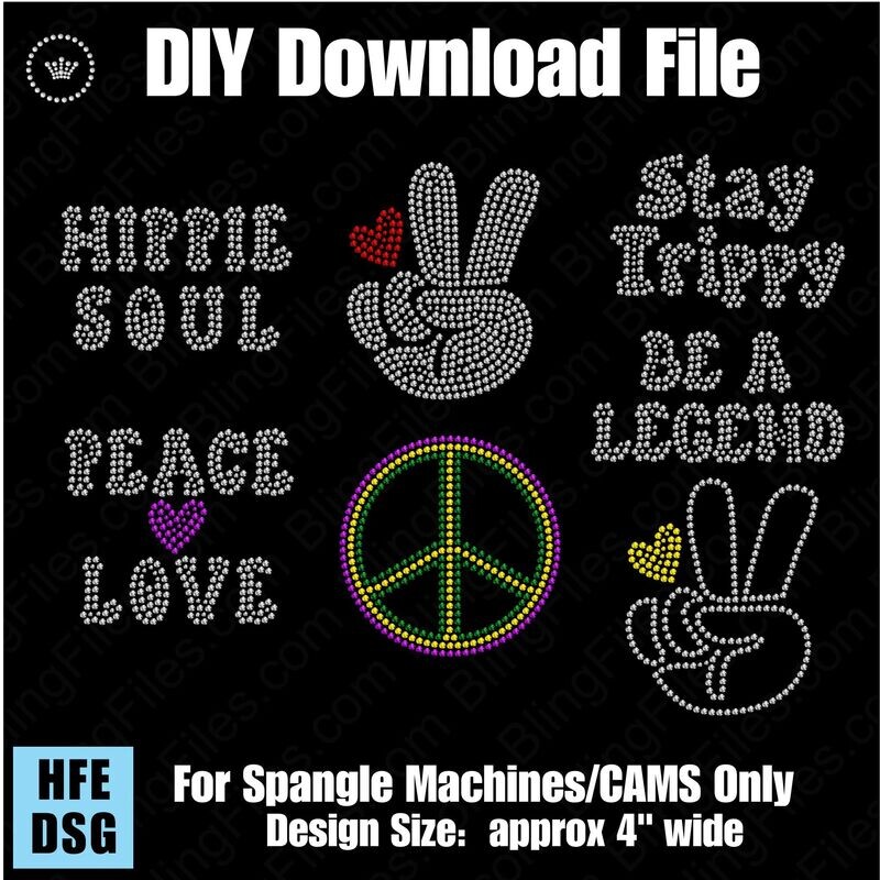 Pocket Words - Peace Out  Elements - Download File CAMS/ProSpangle