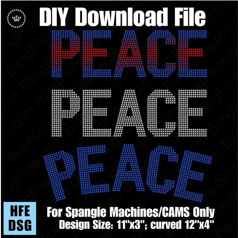 Peace Large Word Element - Download File CAMS/ProSpangle