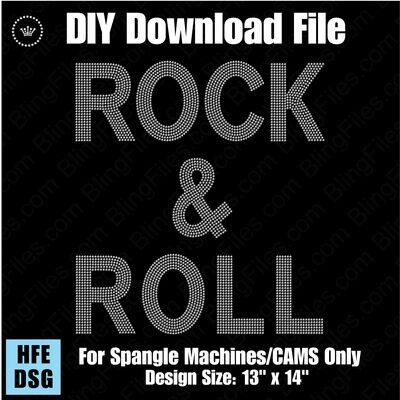 Rock & Roll Large Word Element - Download File CAMS/ProSpangle