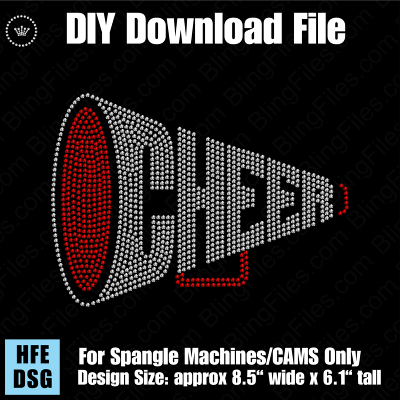 Cheer Word in Megaphone DSG Download File - DSG for CAMS/ProSpangle/Elite