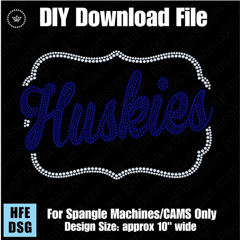 Huskies Name Frame Mascot Download File - CAMS/ProSpangle