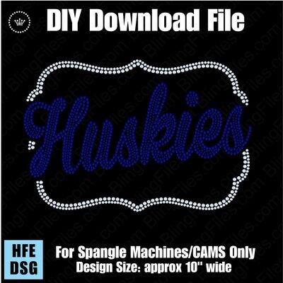 Huskies Name Frame Mascot Download File - CAMS/ProSpangle