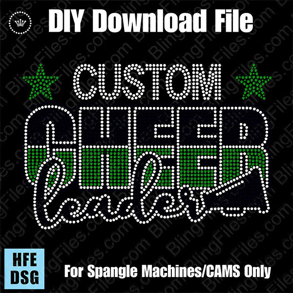 Cheerleader with Custom Option and Megaphone Download File - CAMS/ProSpangle