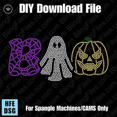 Boo Ghost Halloween Download File - DSG for CAMS/ProSpangle/Elite