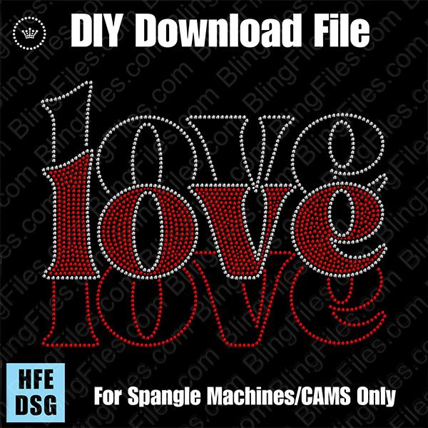 Love Stacked Valentine Download File - CAMS/ProSpangle