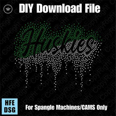 Huskies Scatter with Drip TWO Styles Download File - CAMS/ProSpangle
