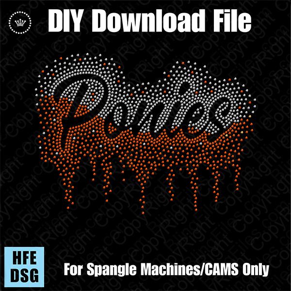 Ponies Scatter with Drip TWO Styles Download File - CAMS/ProSpangle