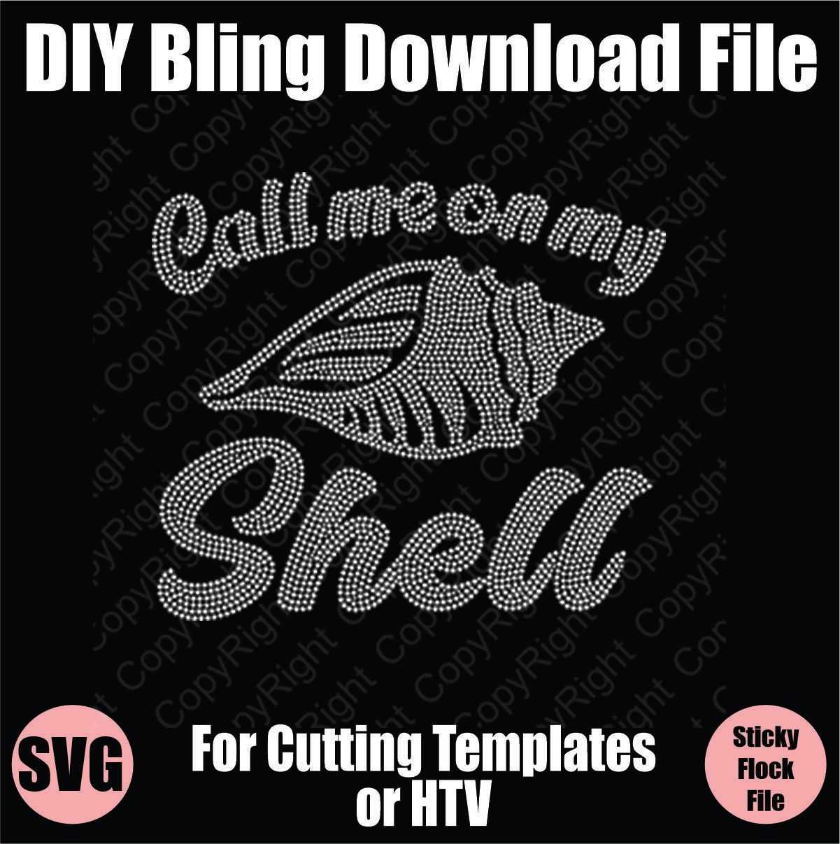 Call Me On My Shell SVG Download File - Cutting File for Templates