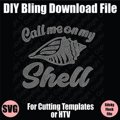 Call Me On My Shell SVG Download File - Cutting File for Templates