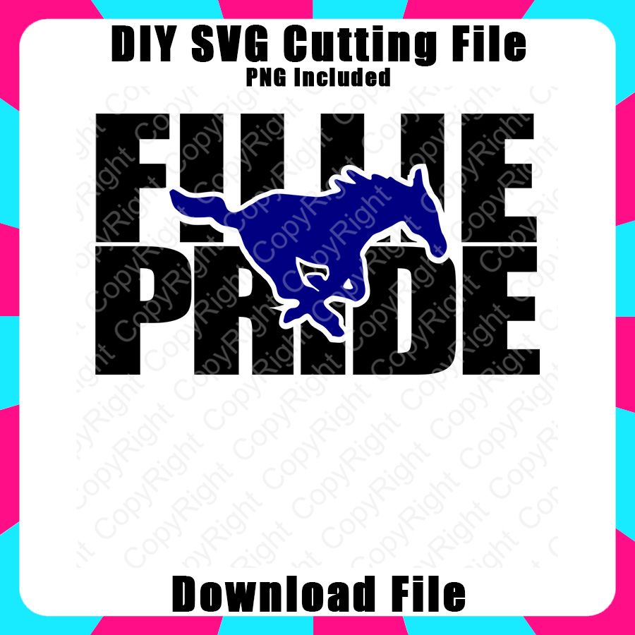 Fillie Pride SVG Cutting File and PNG for Vinyl, HTV, or Sublimation