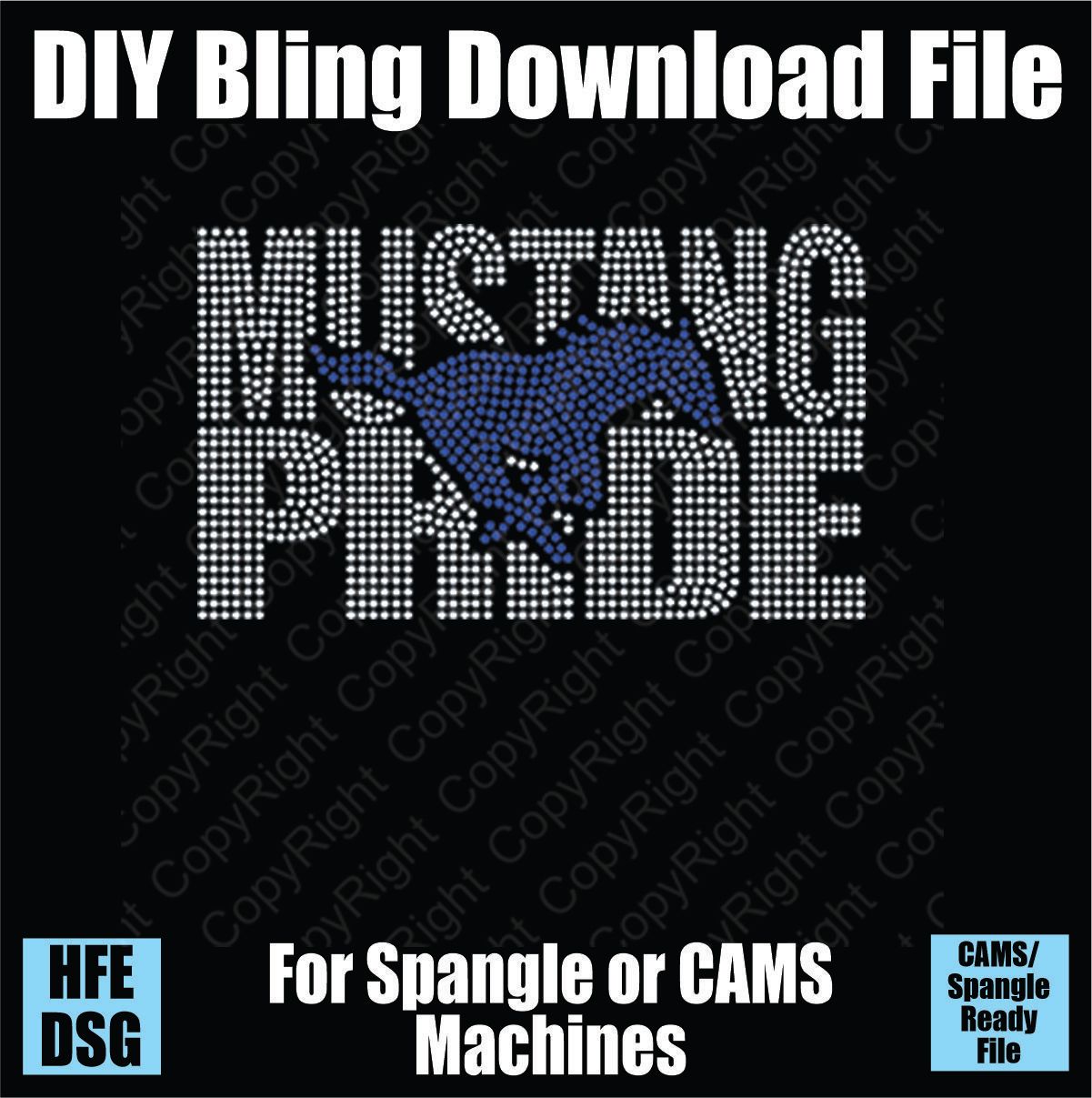 Mustang Pride Mascot Download File - DSG for CAMS/ProSpangle/Elite