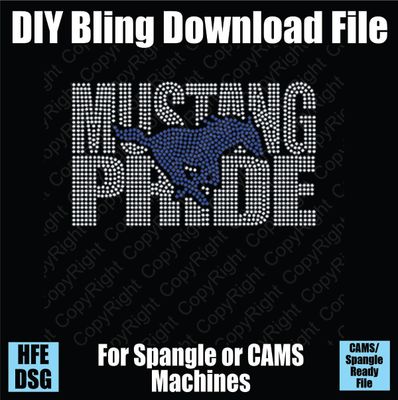Mustang Pride Mascot Download File - DSG for CAMS/ProSpangle/Elite