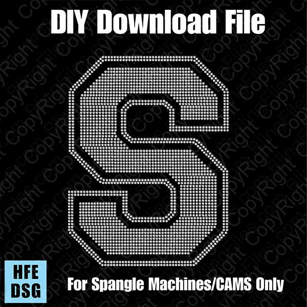 Collegiate S Extra Large Letter DSG Download File - DSG for CAMS/ProSpangle/Elite