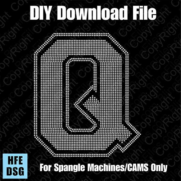 Collegiate Q Extra Large Letter DSG Download File - DSG for CAMS/ProSpangle/Elite