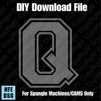 Collegiate Q Extra Large Letter DSG Download File - DSG for CAMS/ProSpangle/Elite