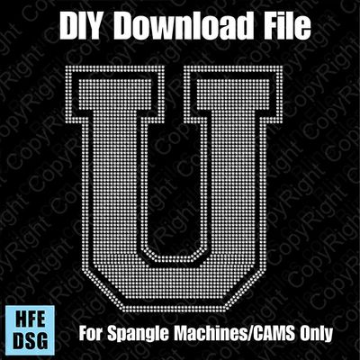 Collegiate U Extra Large Letter DSG Download File - DSG for CAMS/ProSpangle/Elite