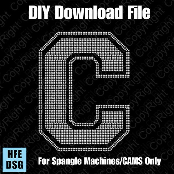 Collegiate C Extra Large Letter DSG Download File - DSG for CAMS/ProSpangle/Elite