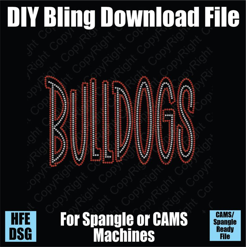 Bulldogs Tall Mascot Word DSG Download File - DSG for CAMS/ProSpangle/Elite