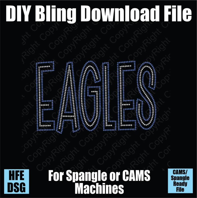 Eagles Tall Mascot Word DSG Download File - DSG for CAMS/ProSpangle/Elite