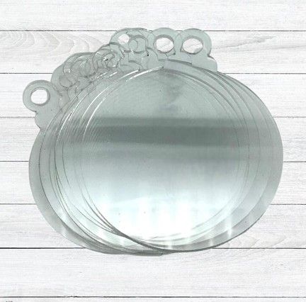 Clear Acrylic Christmas Ornament Blanks DIY Round - Pack of 100