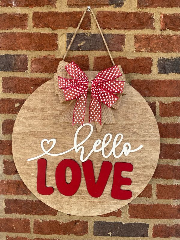 Hello Love Door Hanger