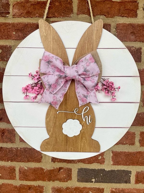 Spring Bunny Shiplap Hanger