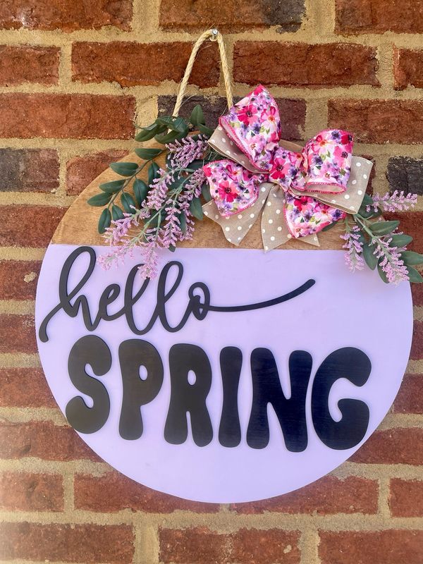 Hello Spring Door Hanger