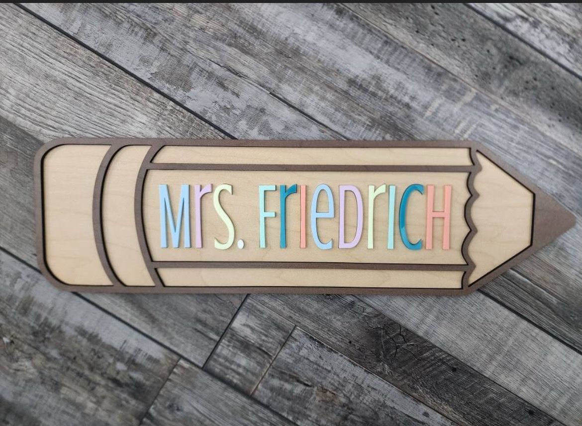 Teacher Pencil Sign