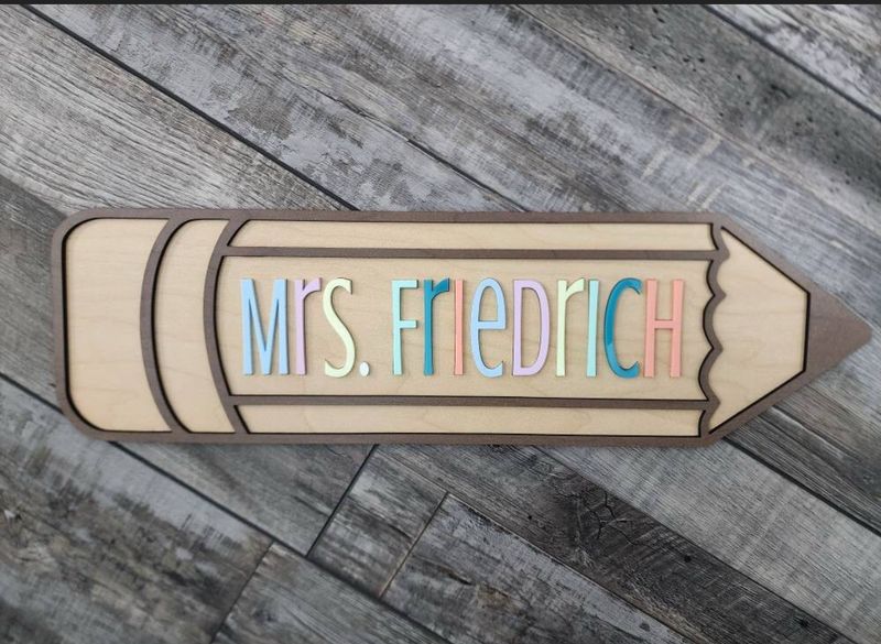 Teacher Pencil Sign