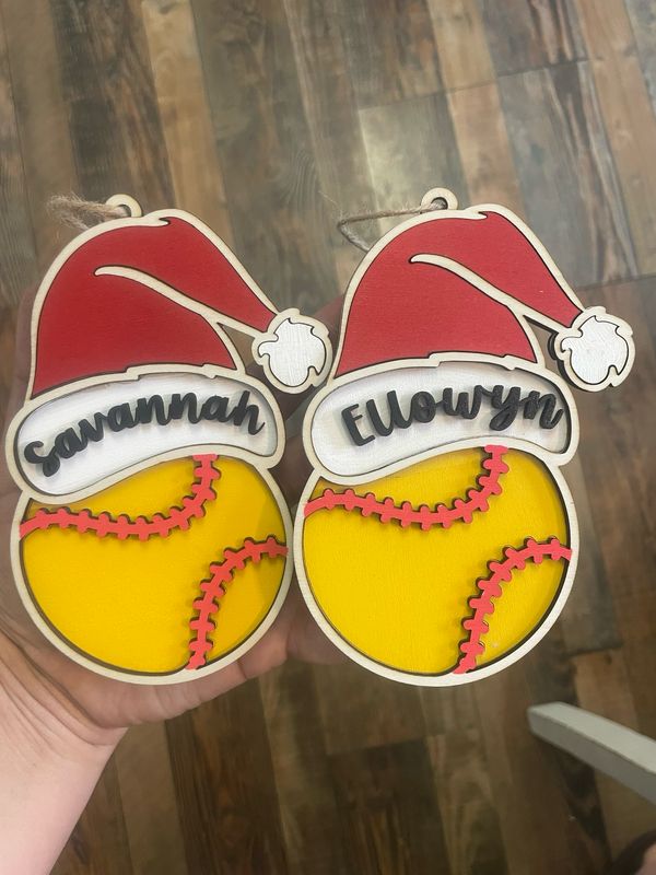 Santa Hat Sports Ornament