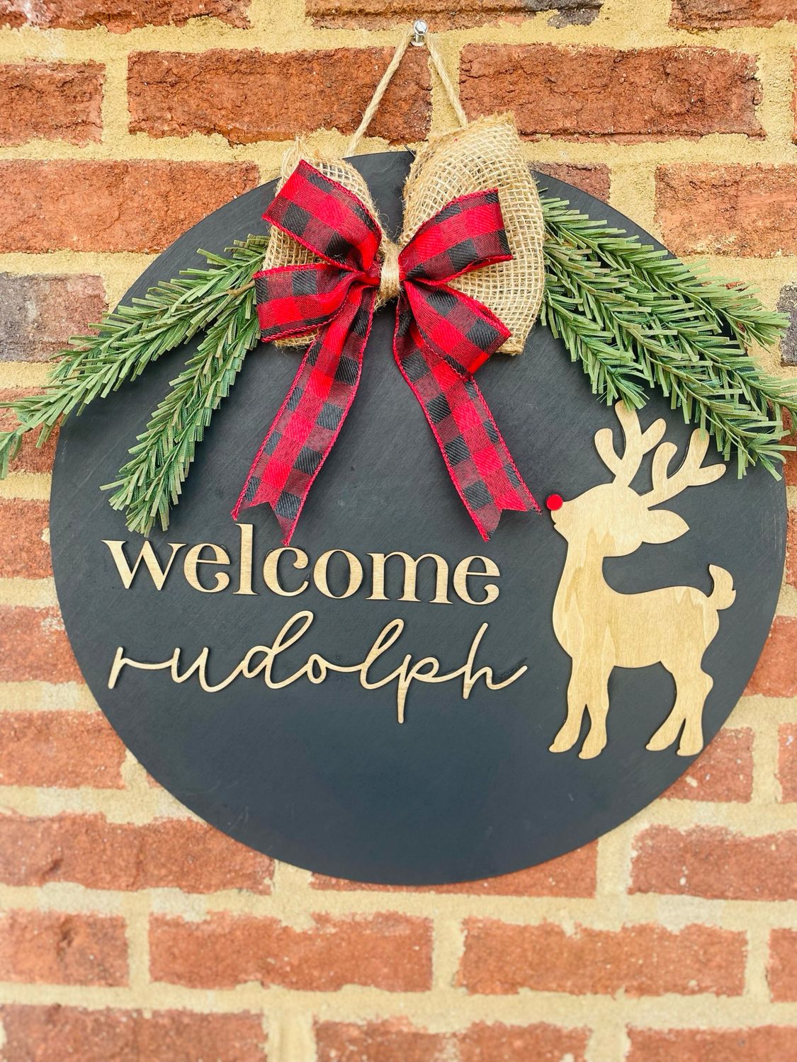 Rudolph Door Hanger