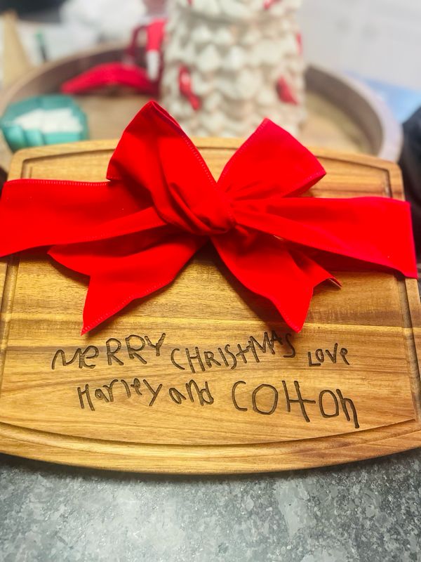 Custom Handwriting Cutting Board