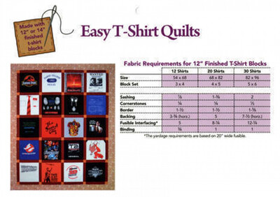 Easy Tshirt Quilts Pattern