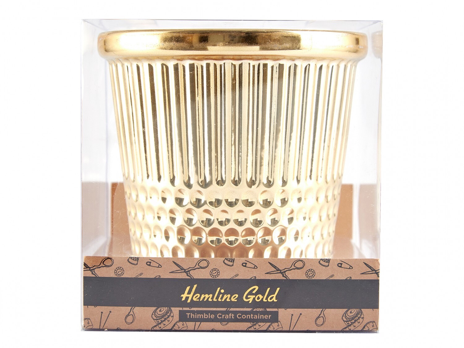 Gold Thimble Craft Container