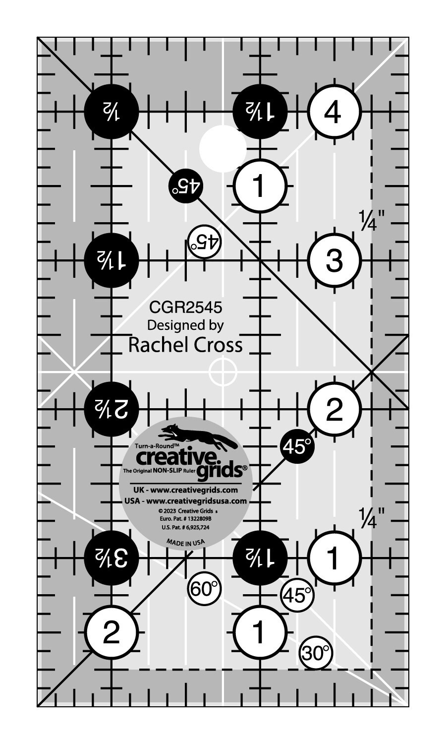 2 1\2 X 4 1\2 Creative Grid Ruler