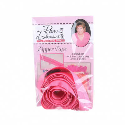 Pam Damour 3 Yard Zipper Tape Hot Pink