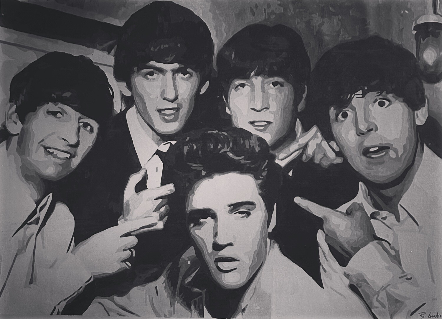 Elvis Meets the Beatles (LIMITED framed print)