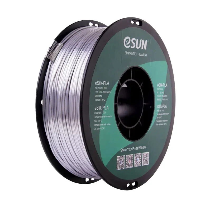 ESUN Silver eSilk-PLA 1kg 3D Printer Filament