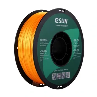 ESUN Dark Yellow eSilk-PLA 1kg 3D Printer Filament